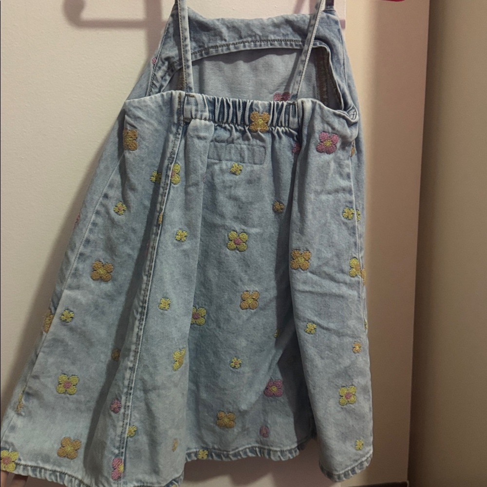 Zara Kids Blue Dress with Floral Print - Picture 3 of 5